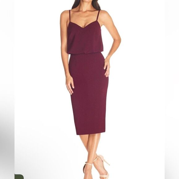 DRESS THE POPULATION Womens Size Large Alondra Dress - Picture 2 of 13